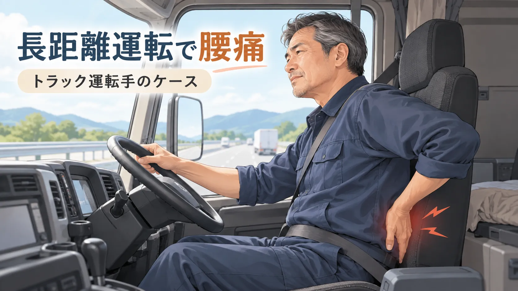 【長距離運転で腰痛】休憩しても痛みが戻るトラック運転手の身体をどう見る？